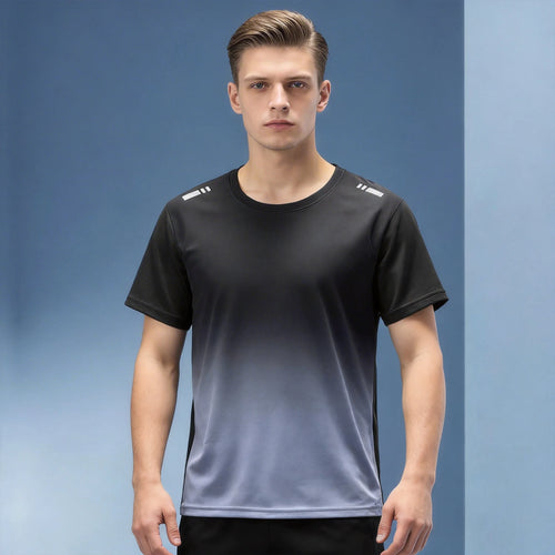1pcs Men's Quick Drying T-shirts Males Breathable Running Hiking Fishing Tees Soft Elasticity Outdoor Sports Short Shirts Summer