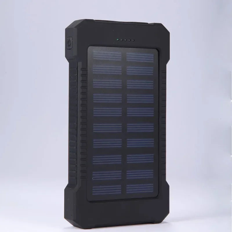 H  020000mAh Solar Power Bank Portable External Battery Double USB Fast Charging Powerbank Phone Charger For Smart Mobile Phone
