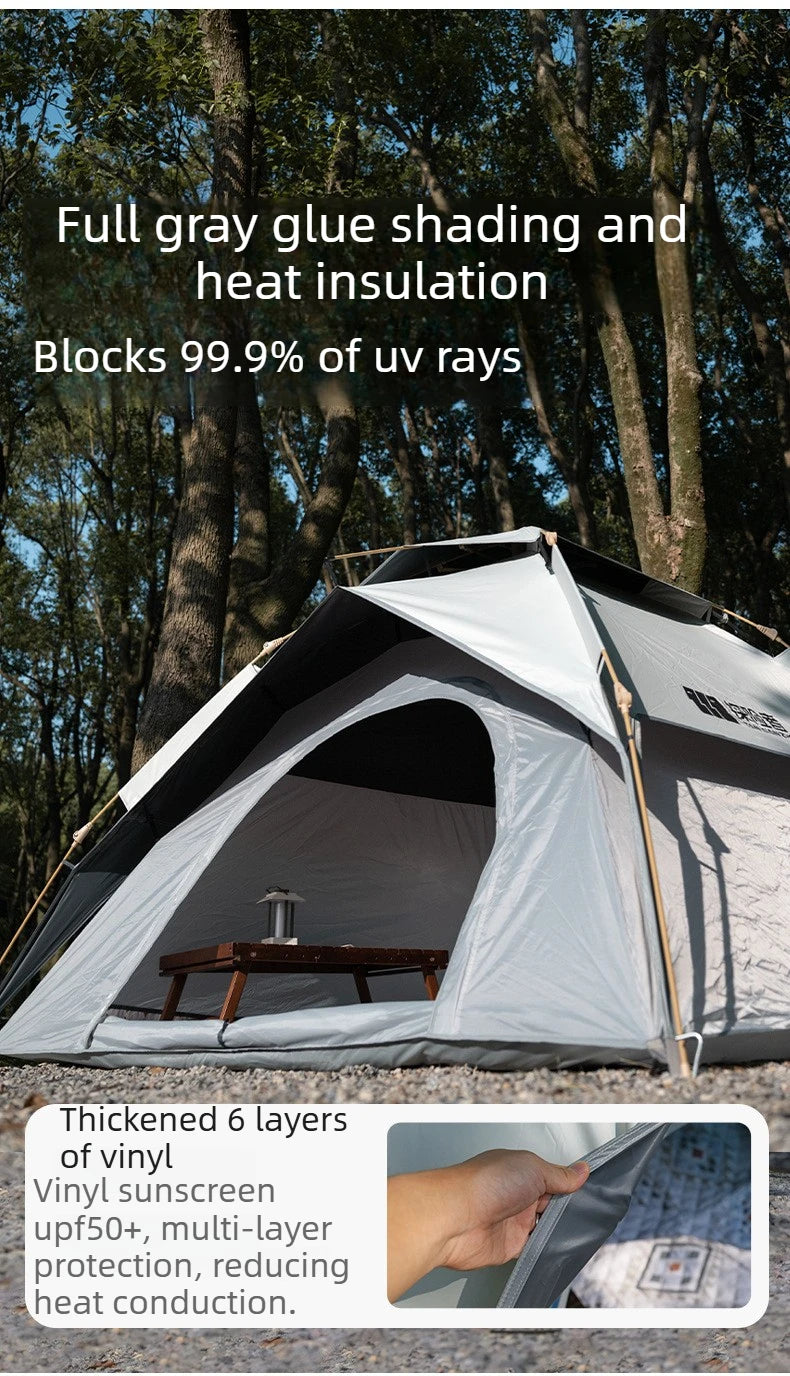 2-3 Person Waterproof Camping Tent Layer Automatic Pop Up Tent 4 Season Portable Oxford Tent Park Beach Outdoor Hiking Travel