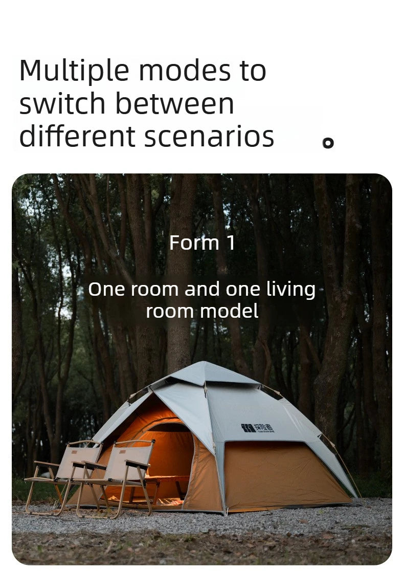 2-3 Person Waterproof Camping Tent Layer Automatic Pop Up Tent 4 Season Portable Oxford Tent Park Beach Outdoor Hiking Travel
