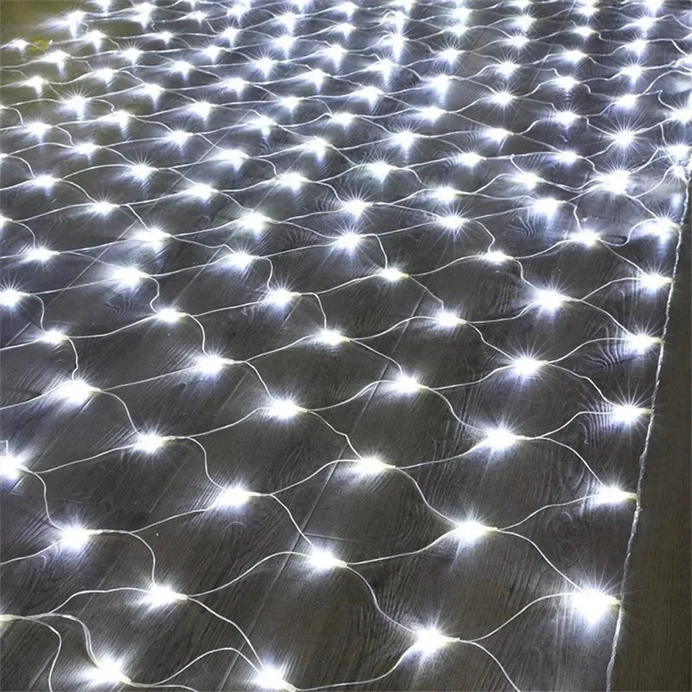 3mx3m 3mx2m 2mX2m LED String Christmas Net Lights Fairy Xmas Party Garden Wedding Decoration Curtain Light Christmas Garlands