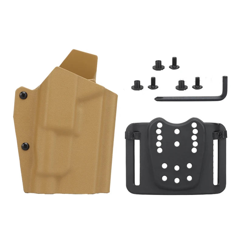 Kydex Tactical Pistol Gun Holster for GL17 19 19X 45 TLR-1 Flashlight Holster Quick Draw Hunting Belt Waist Holster