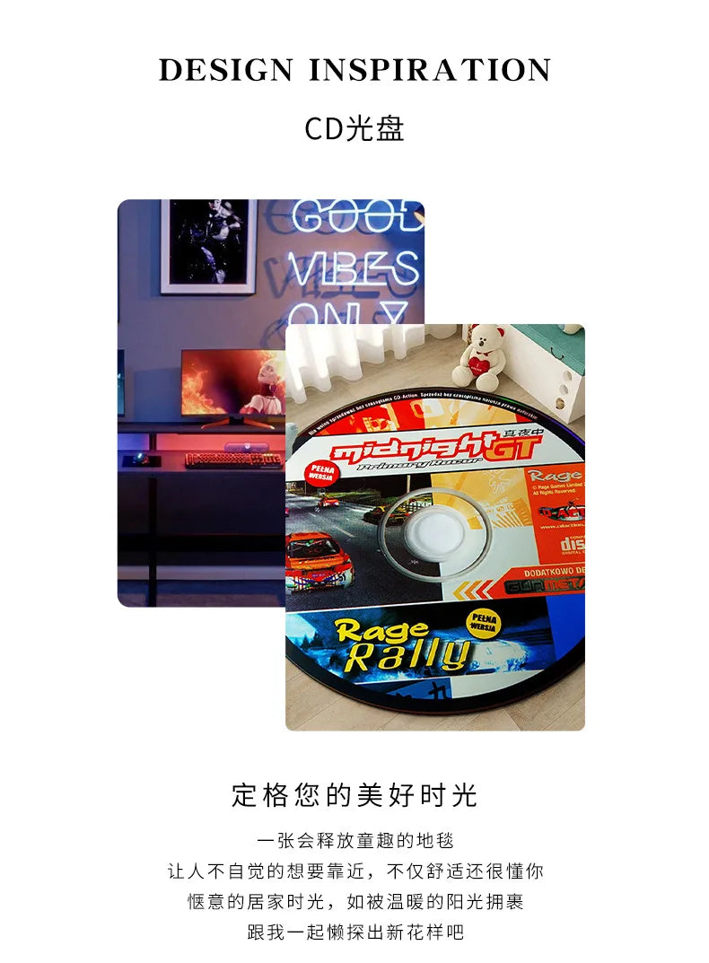 CD living room round rugs  custom rugs  play game mat carpet bedroom children's room  Racing picture and custom carpet