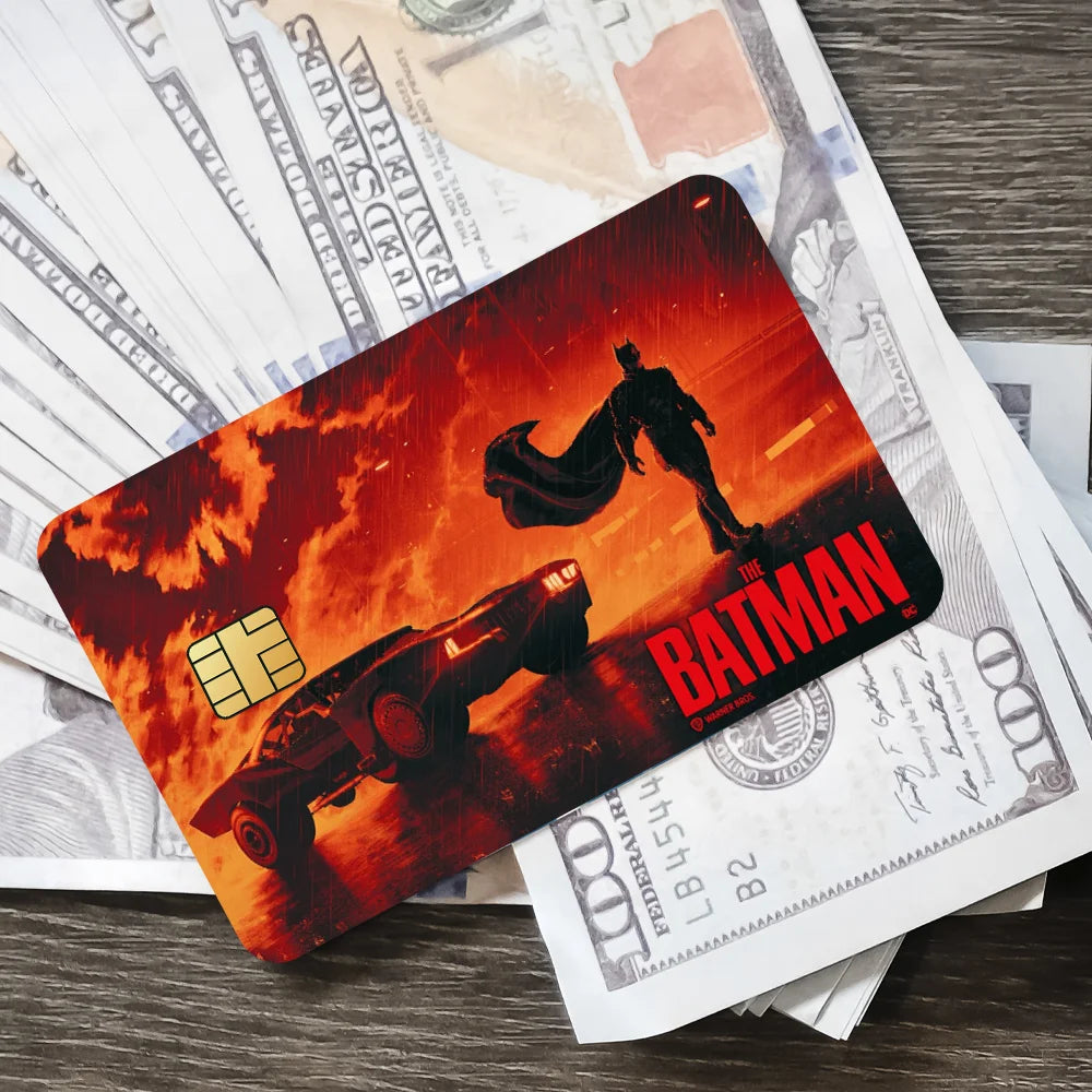 B-Batman Cool Decorative Small Waterproof Chip 4PCS Card Sticker New Anti-Scratch