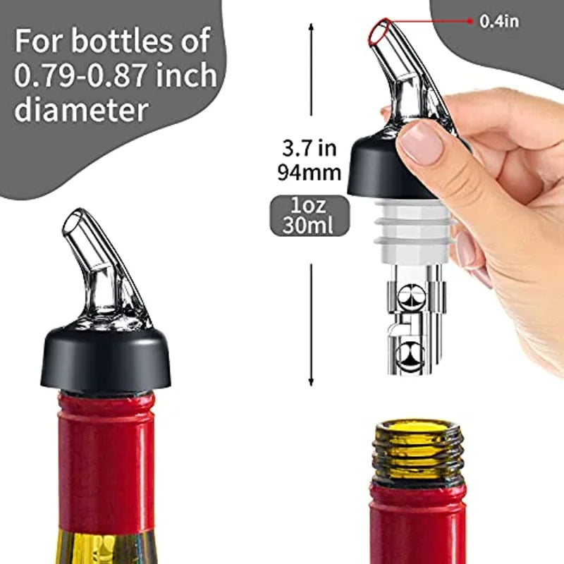 Automatic Measured Bottle Pourer - Pack of 3, 20ml 30ml 40ml  Quick Shot Spirit Measure Pourer Drinks Wine Cocktail Dispenser