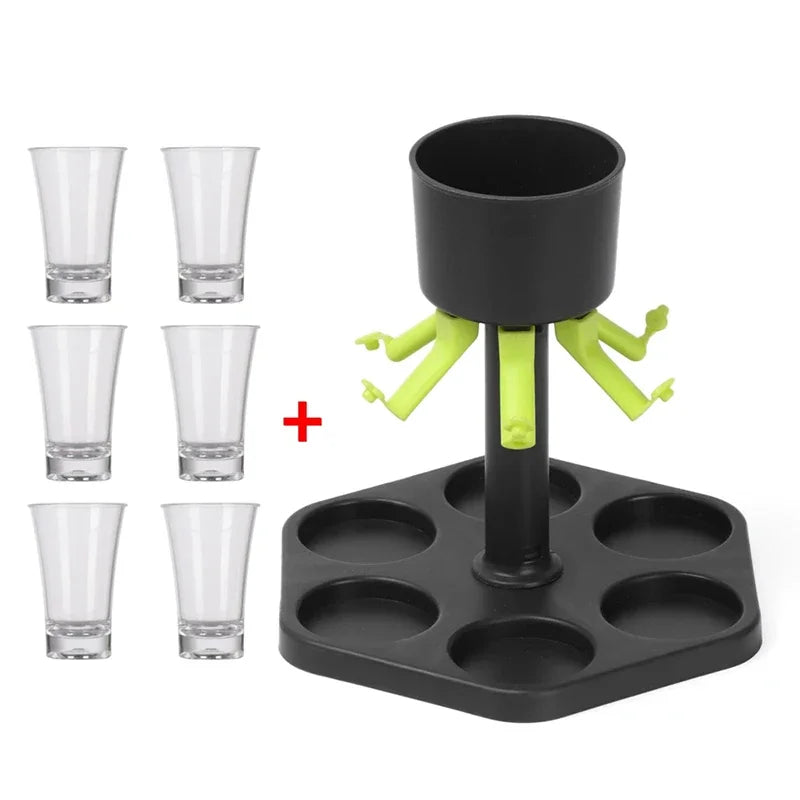 6 Shot Glass Dispenser Holder Liquor Dispenser Wine Tequila Whiskey Beer Rack home Party Shot Glass Drinking Tools Bar Accessory