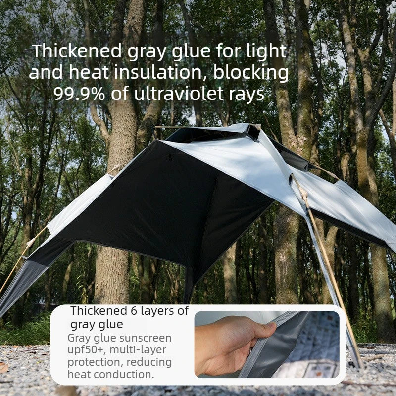 2-3 Person Waterproof Camping Tent Layer Automatic Pop Up Tent 4 Season Portable Oxford Tent Park Beach Outdoor Hiking Travel