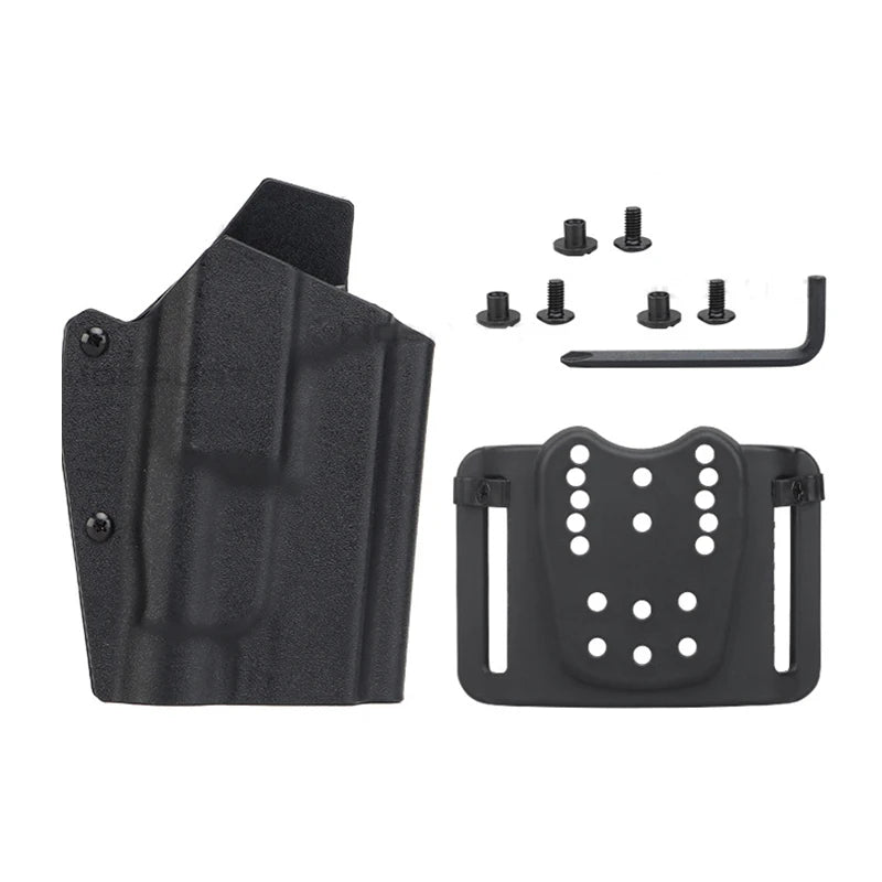 Kydex Tactical Pistol Gun Holster for GL17 19 19X 45 TLR-1 Flashlight Holster Quick Draw Hunting Belt Waist Holster