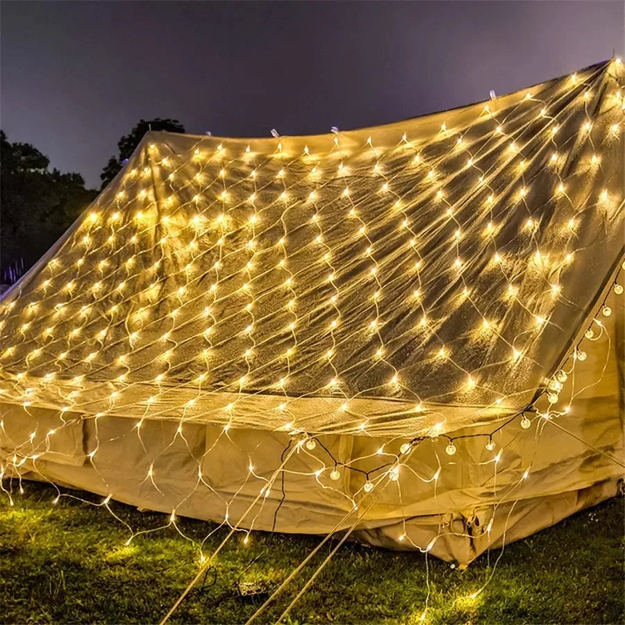 3mx3m 3mx2m 2mX2m LED String Christmas Net Lights Fairy Xmas Party Garden Wedding Decoration Curtain Light Christmas Garlands