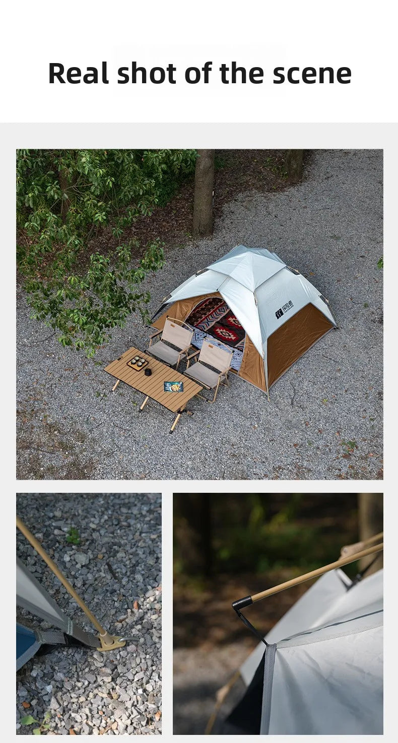 2-3 Person Waterproof Camping Tent Layer Automatic Pop Up Tent 4 Season Portable Oxford Tent Park Beach Outdoor Hiking Travel