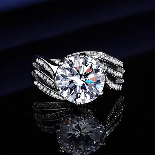 925 Sterling Silver Classic Ring for Women jewelry simple diamond ring imitation diamond women's Man ring