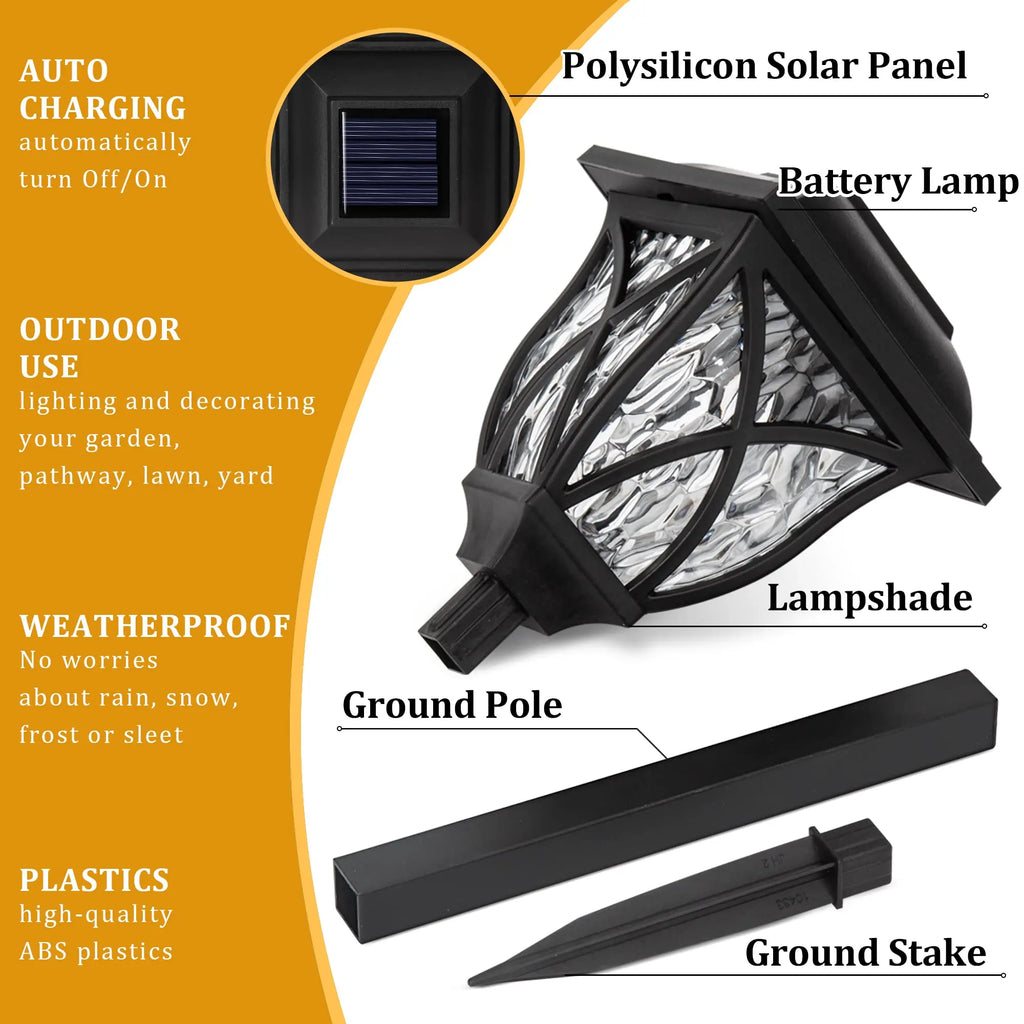 Solar Pathway Lights Outdoor Vibrant LED Mushroom Garden Stake Lighting for Walkways Lawns Driveways Landscapes Decorative