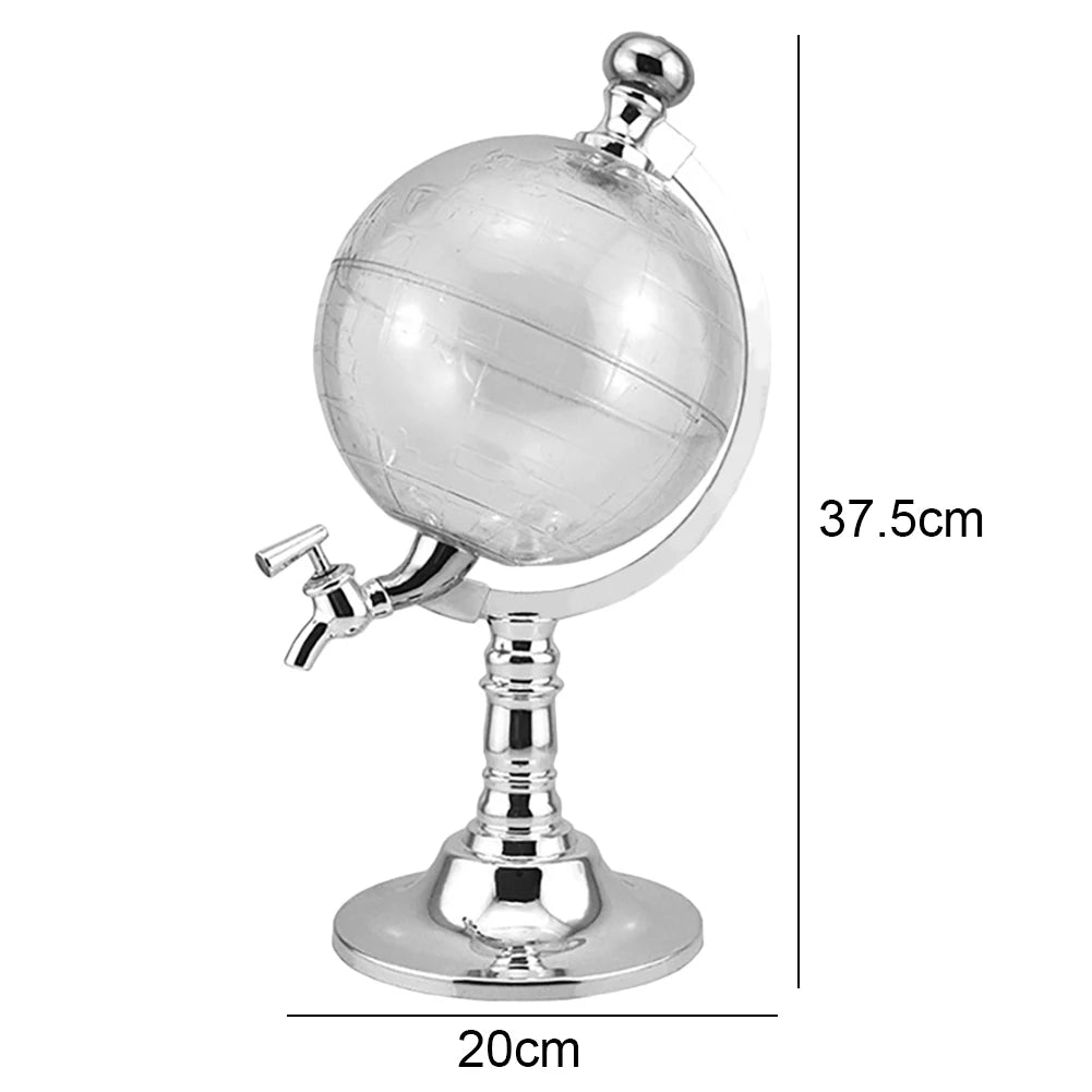 3.5L Decanter Dispenser Bar Tools Globe Shape Dispenser Alcohol Drink Dispenser for Home for Wine Liquors Whiskey Drinks