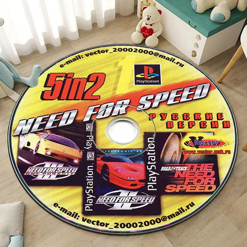 CD living room round rugs  custom rugs  play game mat carpet bedroom children's room  Racing picture and custom carpet