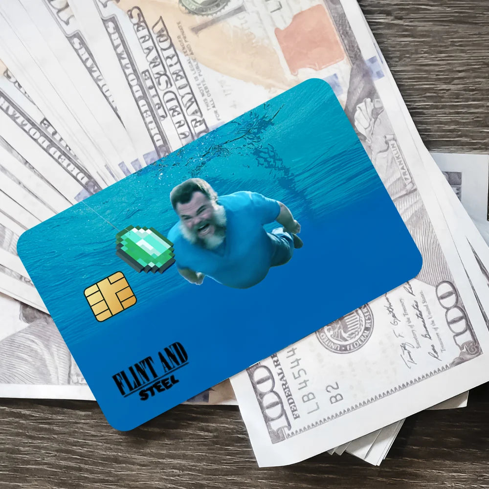 Funny Classic Anime Meme McLovi Poster Waterproof Film Skin Cover Credit Card Stickers 4PCS Debit Front Decoration Bank Bus Pass