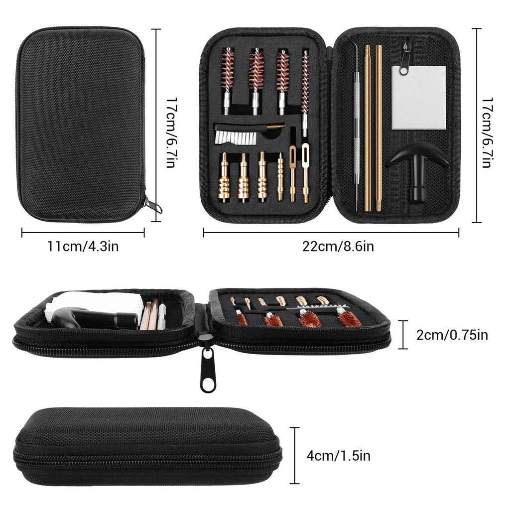 16PCS Multifunctional Pipe Dredging Nylon Brush Gun Barrel Brush Set Gun Cleaning Kit 9mm Ar15 AK 74 M16 M4 G17 19 27 1911