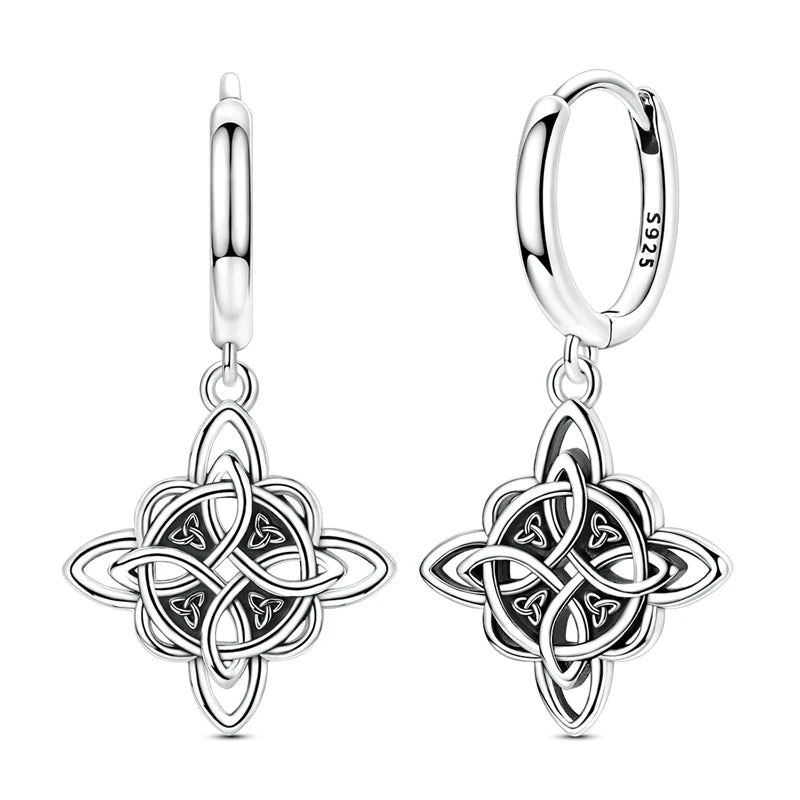 925 Sterling Silver Filigree Earrings Italian Filigrana Lace Drop Hoop Hypoallergenic For Women Party Wedding Versatile Jewelry