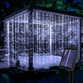 Outdoor Solar Curtain LED String Lights New Year Christmas Landscape Decorative Courtyard Atmosphere Light Holiday Garden Light