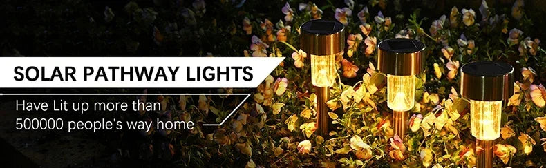 1/5/10PCS Solar Powered Garden Lantern Outdoor Lights Landscape Lighting Pathway Yard Lawn Patio Garden Decorative Lamp