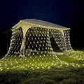LED Mesh String Lights, 3mX2m String Lights with 8 Modes, European Plug Christmas Outdoor Lights Mesh Fairy Light Garland