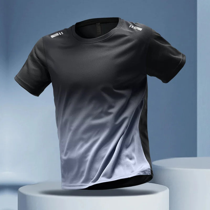 1pcs Men's Quick Drying T-shirts Males Breathable Running Hiking Fishing Tees Soft Elasticity Outdoor Sports Short Shirts Summer