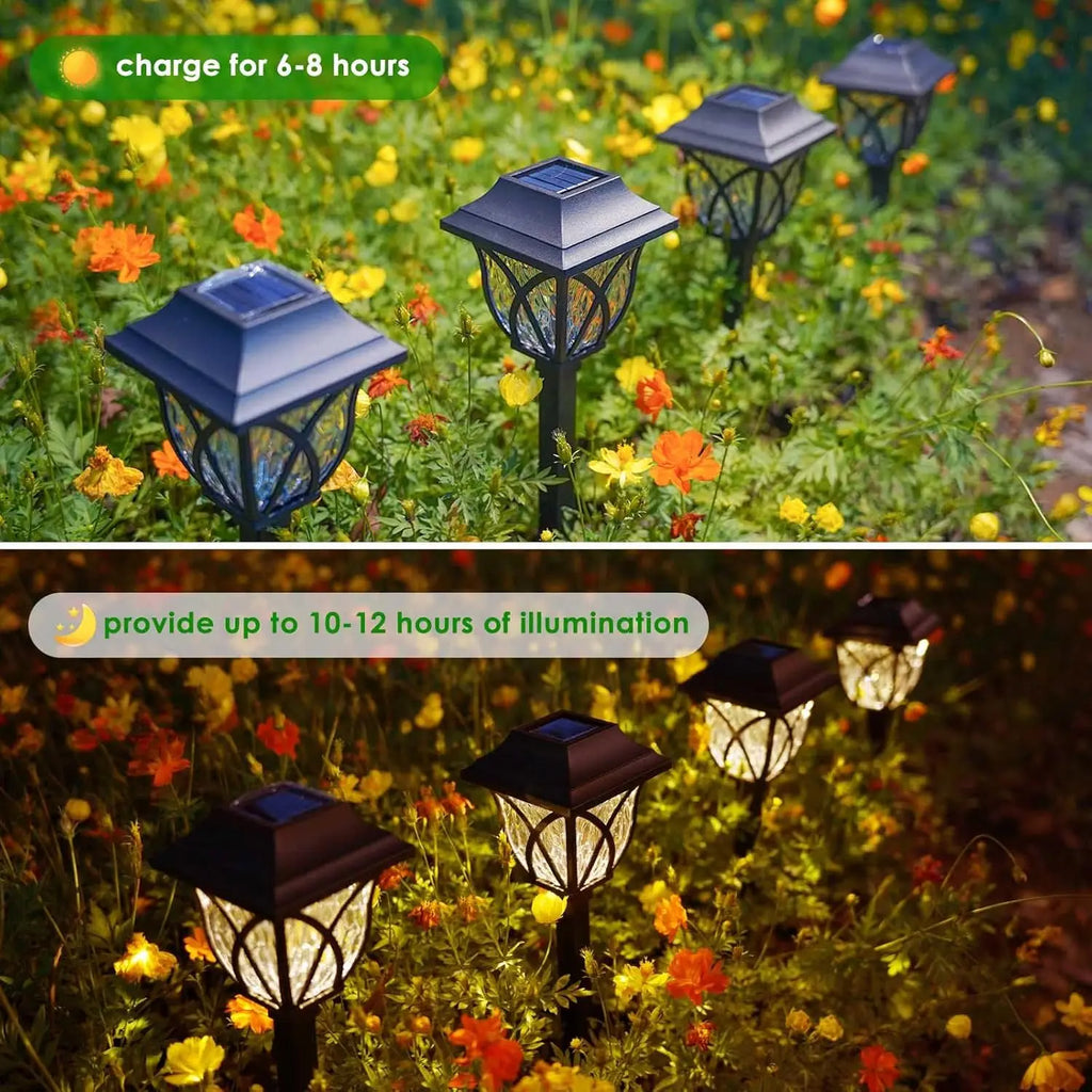 Solar Pathway Lights Outdoor Vibrant LED Mushroom Garden Stake Lighting for Walkways Lawns Driveways Landscapes Decorative