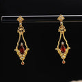 Art Deco Style 925 Sterling Silver Natural Garnet Ear Dangle Drop Earrings Luxury Semi-precious Stone Fine Jewelry Retail/Custom