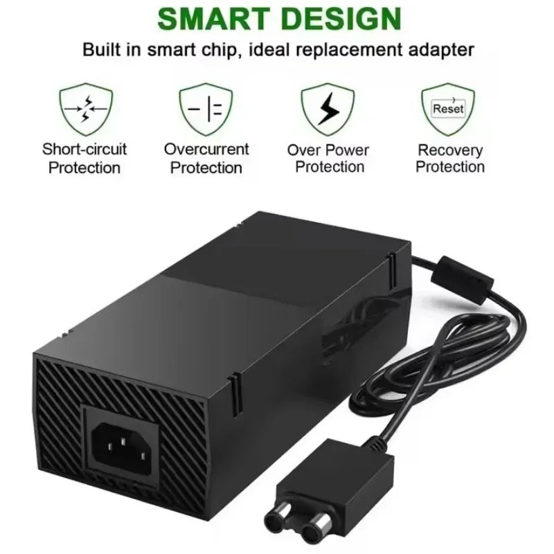 Charger for Xbox One Console Power Supply US /EU Plug  AC Adapter with Power Cord for Xbox One