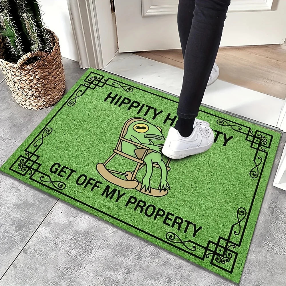VIKAMA Leisure Frog Carpet Green Doormat Welcome Mat Outdoor Carpet Lightweight Living Room Carpet Rug For Bedroom  Home Decor