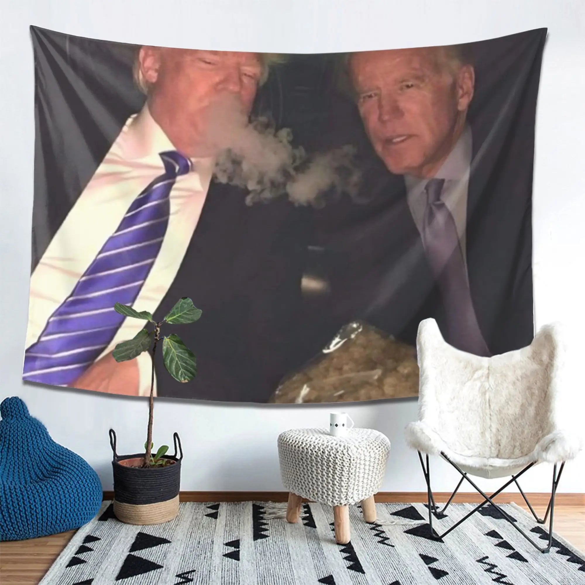 VIKAMA Fun Character Tapestry Fun Living Room Bedroom Wall Decoration Party Dormitory Game Room Soft Decora Divine Room Decora