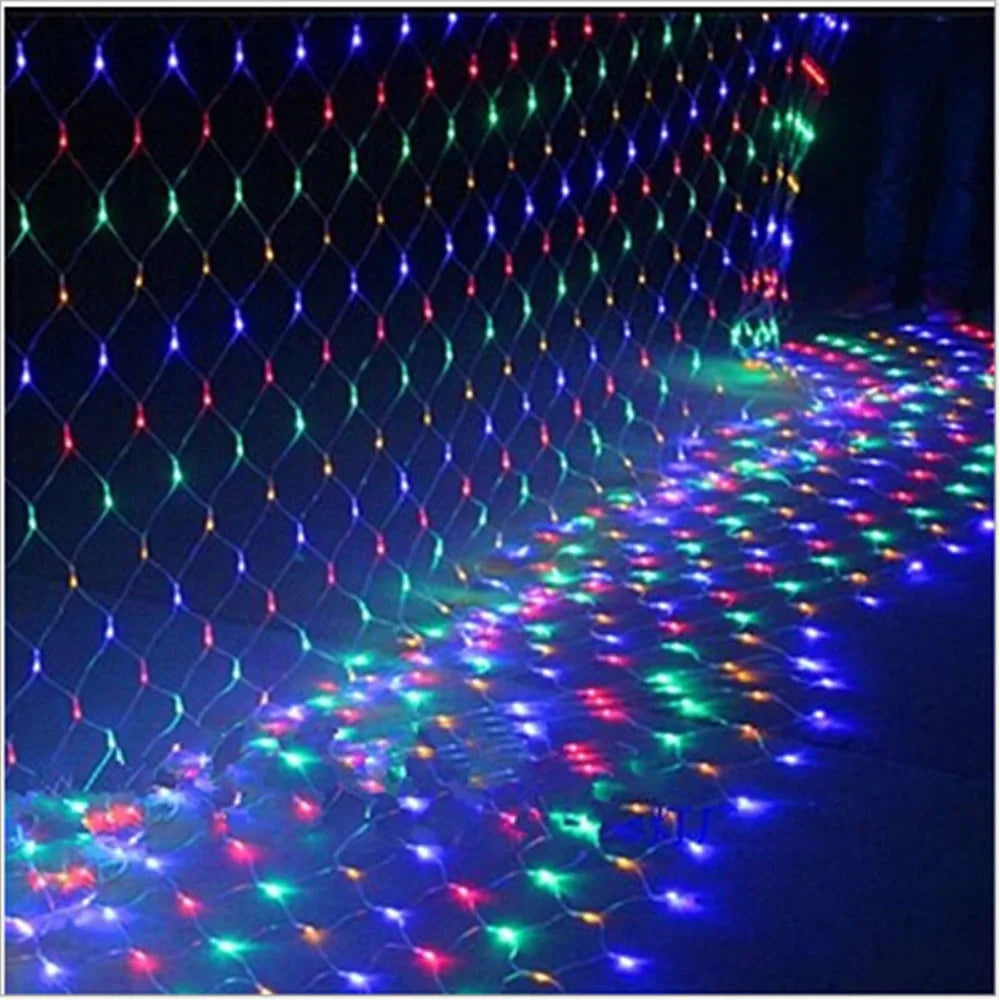 3mx3m 3mx2m 2mX2m LED String Christmas Net Lights Fairy Xmas Party Garden Wedding Decoration Curtain Light Christmas Garlands
