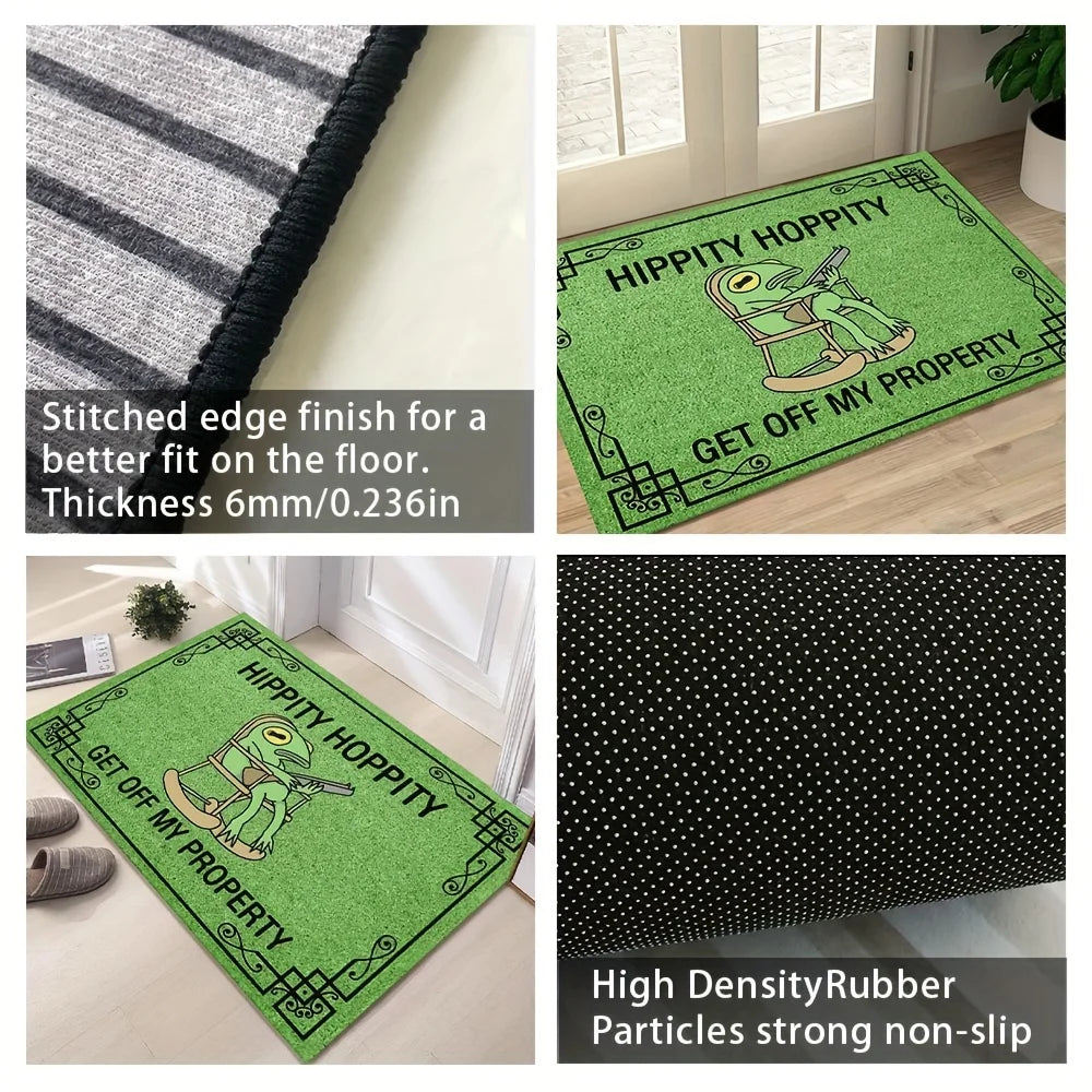 VIKAMA Leisure Frog Carpet Green Doormat Welcome Mat Outdoor Carpet Lightweight Living Room Carpet Rug For Bedroom  Home Decor