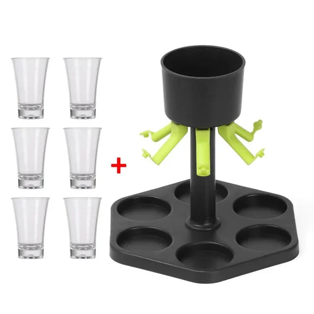 6 Shot Glass Dispenser Holder Liquor Dispenser Wine Tequila Whiskey Beer Rack home Party Shot Glass Drinking Tools Bar Accessory