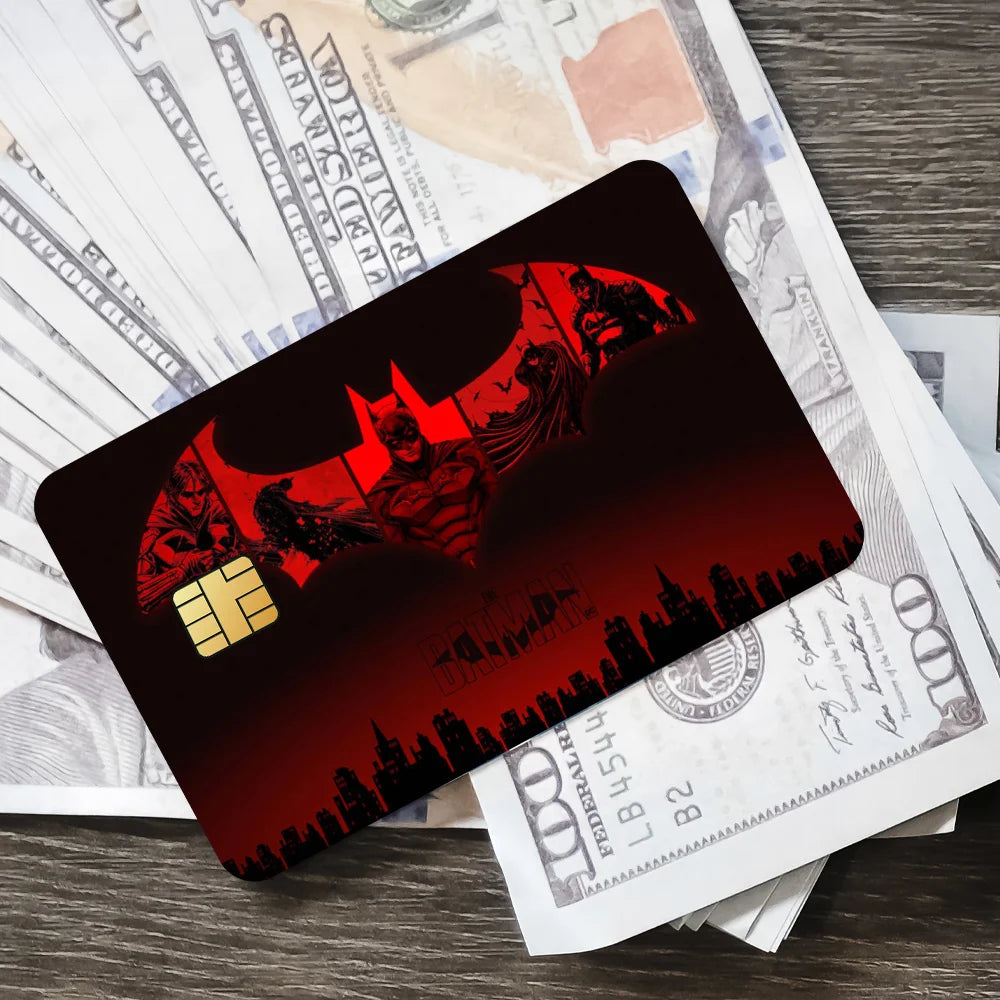 B-Batman Cool Decorative Small Waterproof Chip 4PCS Card Sticker New Anti-Scratch