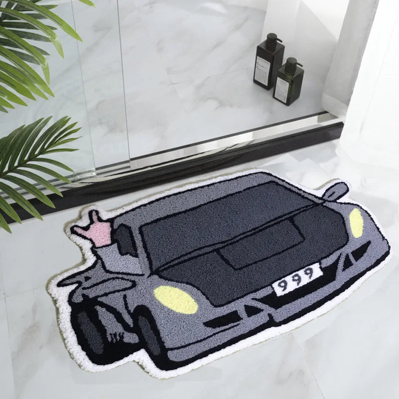 New car graphic sheep carpet non-slip decorative floor mat children's bedroom small carpet entry floor mat