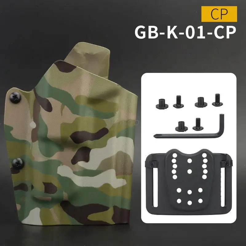 Kydex Tactical Pistol Gun Holster for GL17 19 19X 45 TLR-1 Flashlight Holster Quick Draw Hunting Belt Waist Holster