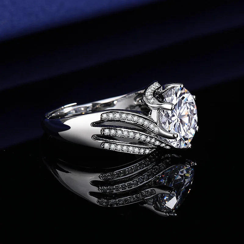 925 Sterling Silver Classic Ring for Women jewelry simple diamond ring imitation diamond women's Man ring