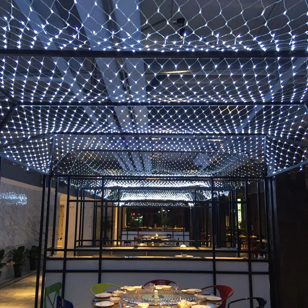 3mx3m 3mx2m 2mX2m LED String Christmas Net Lights Fairy Xmas Party Garden Wedding Decoration Curtain Light Christmas Garlands