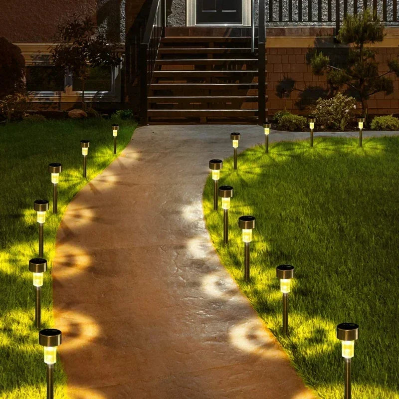 1/5/10PCS Solar Powered Garden Lantern Outdoor Lights Landscape Lighting Pathway Yard Lawn Patio Garden Decorative Lamp