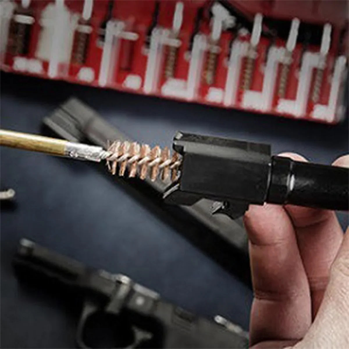 16PCS Multifunctional Pipe Dredging Nylon Brush Gun Barrel Brush Set Gun Cleaning Kit 9mm Ar15 AK 74 M16 M4 G17 19 27 1911