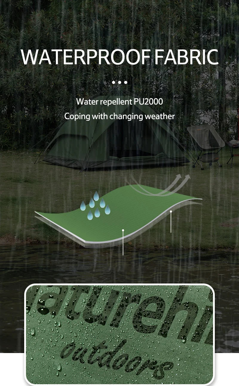 Naturehike Camping Automatic Tent One Touch Waterproof Roof Top Tents Double Door 3 Person Tent Outdoor Beach Fish Shelter Tent